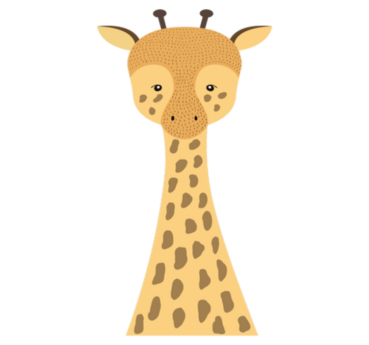 Tapete vinílico criança desenho girafa bebê - TenStickers