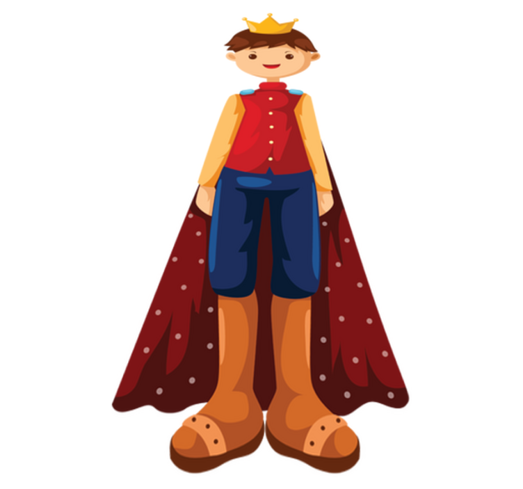 Tapete vinílico criança ilustração do rei - TenStickers