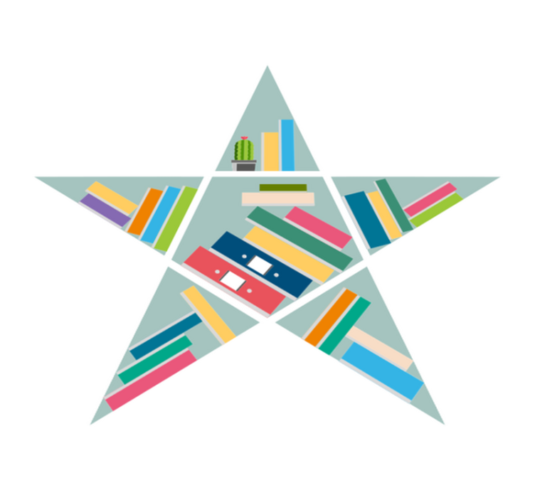 Tapete vinílico criança leitor de estrelas - TenStickers