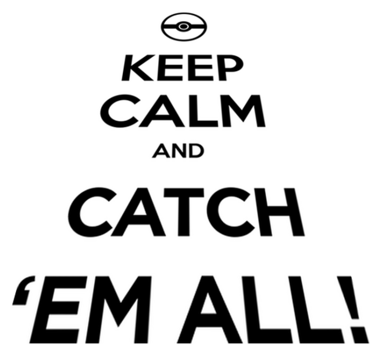 Tapete vinílico de jogos pokémon fique calmo - TenStickers