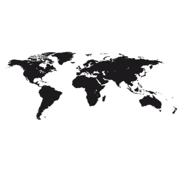 Tapete vinílico de mapa mundial decoração em vinil - TenStickers