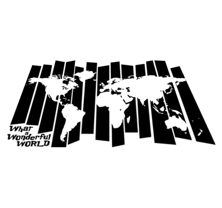 Tapete vinílico de mapa mundial estilo retrô - TenStickers