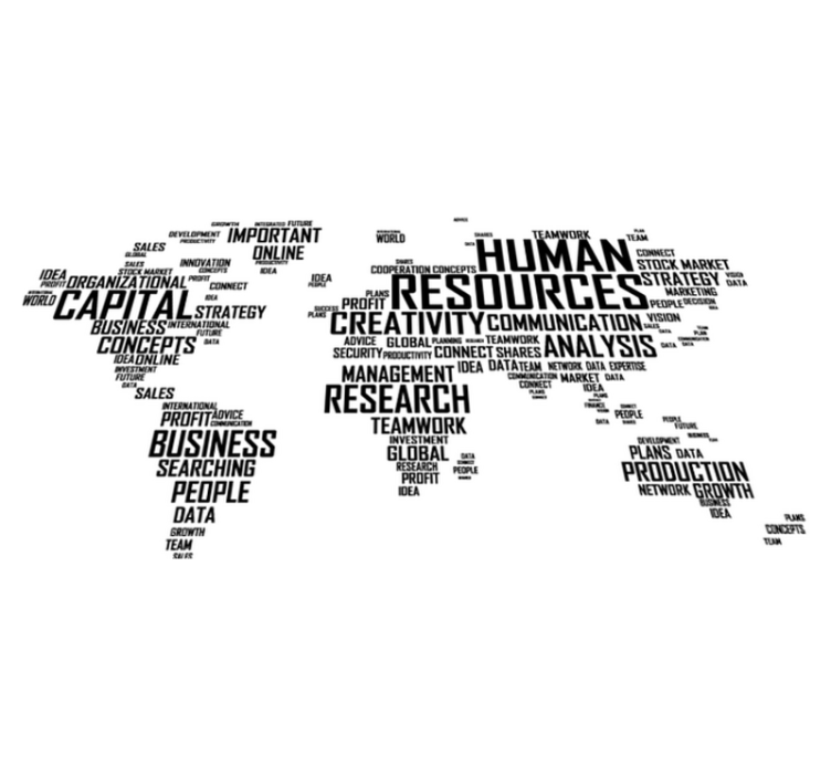 Tapete vinílico de mapa mundial para empresas - TenStickers