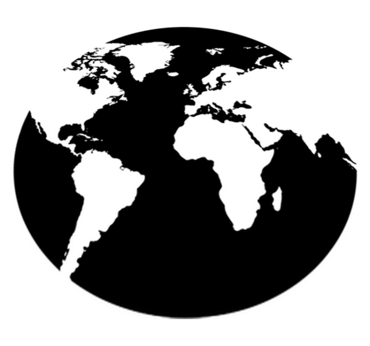 Tapete vinílico de mapa mundial círculo decorativo - TenStickers