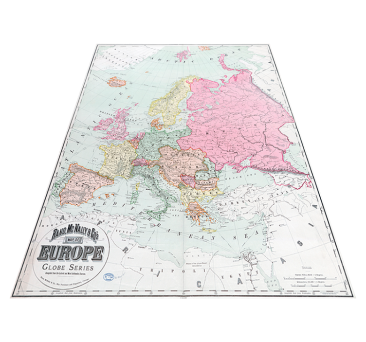 Tapete vinílico de mapa mundial mapa da europa 1900 - TenStickers