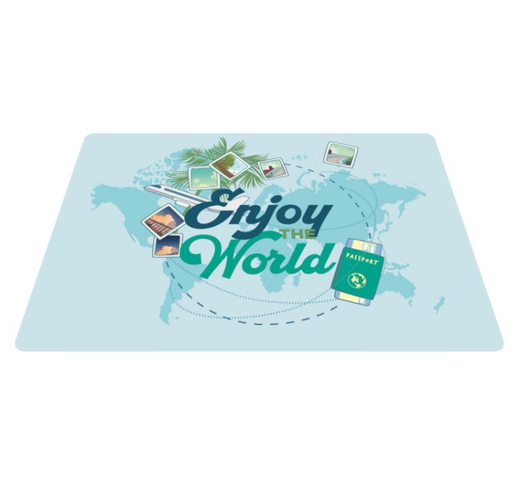 Tapete vinílico de mapa mundial aproveite o mapa mundial - TenStickers