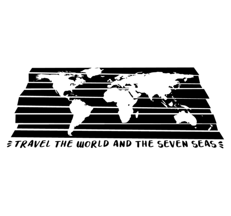 Tapete vinílico de mapa mundial para viajar pelo mundo - TenStickers