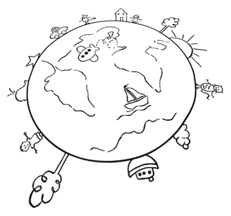 Tapete vinílico criança decoração mapa-múndi viagens - TenStickers
