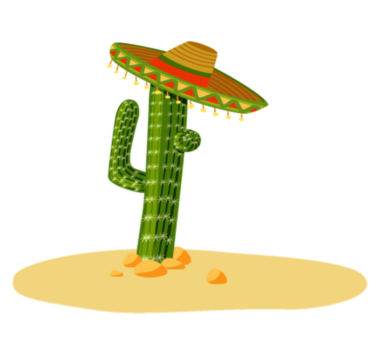 Tapete vinílico criança sombrero mexicano - TenStickers