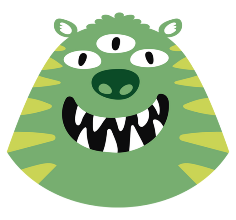 Tapete vinílico criança monstro feliz infantil - TenStickers