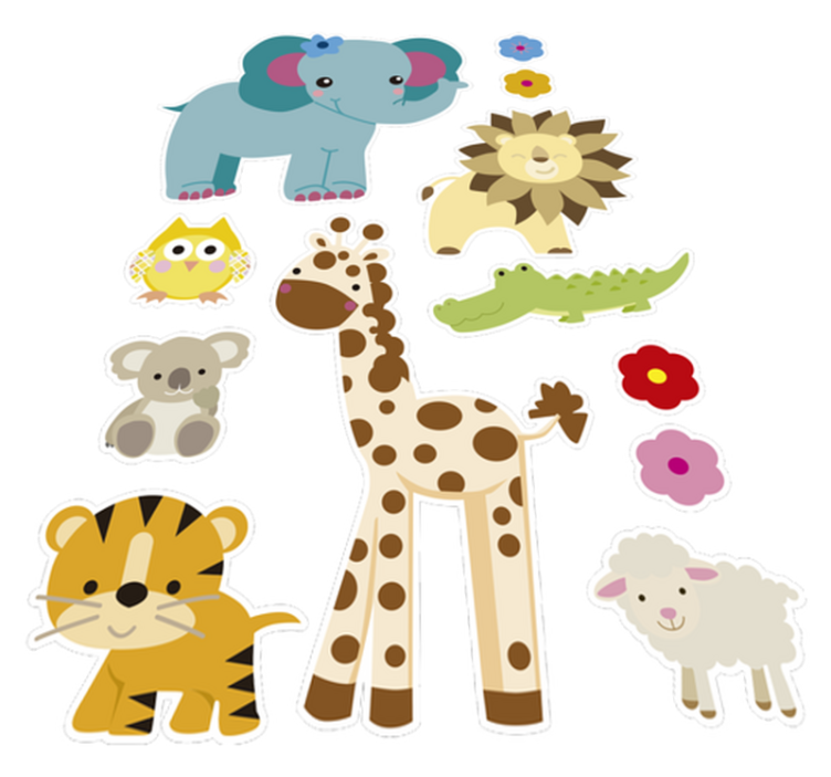 Tapete vinílico criança adesivo selva - TenStickers