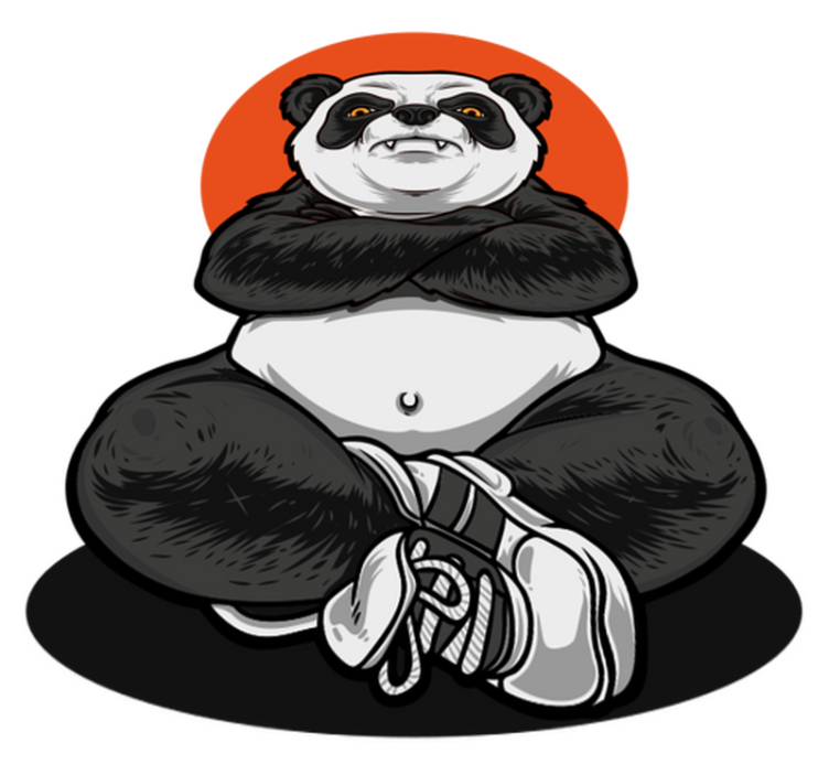 Tapete vinílico criança panda bandido - TenStickers