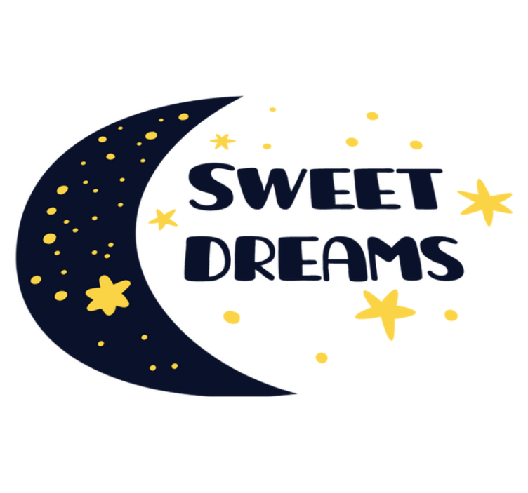 Tapete vinílico criança sonhos doces com lua e estrelas - TenStickers