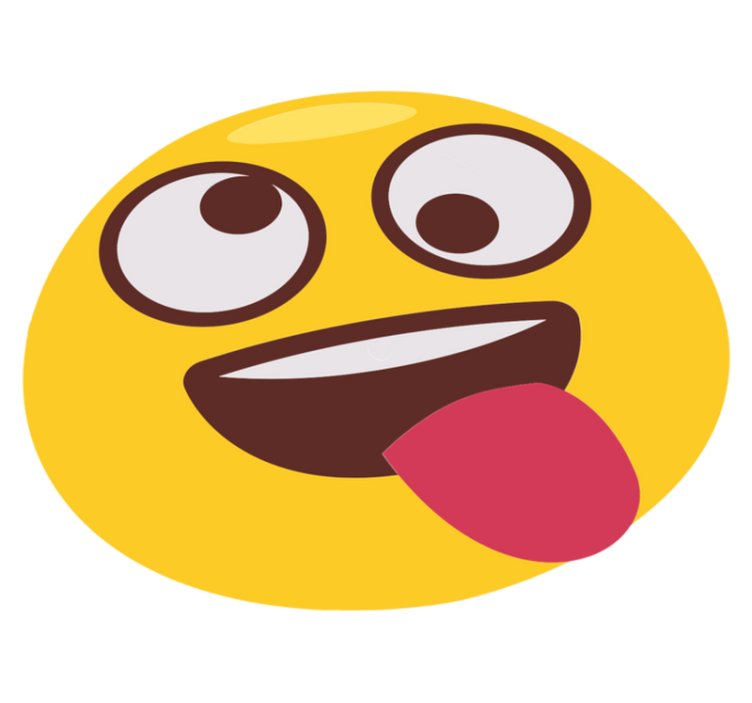Tapete vinílico criança rosto de emoji divertido - TenStickers