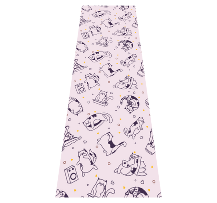 Tapete vinílico quarto com estampa de banda de gatos - TenStickers