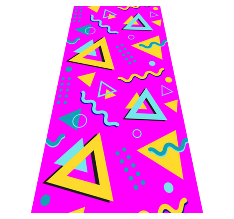 Tapete vinílico quarto formas geométricas retrô 80 - TenStickers