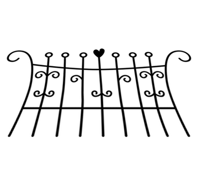 Tapete vinílico quarto cerca do coração - TenStickers