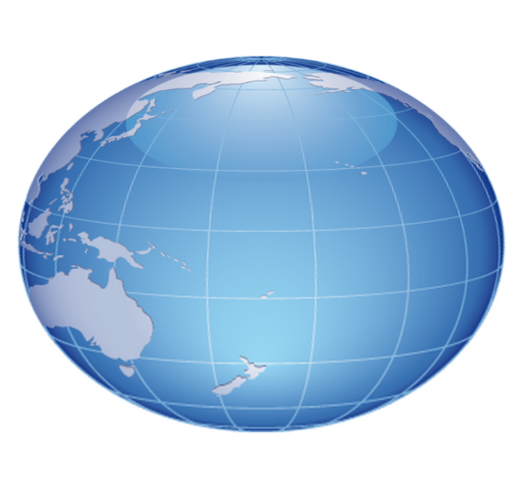 Tapete vinílico quarto mundo azul océano pacífico - TenStickers