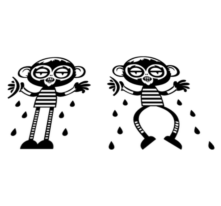 Tapete vinílico quarto casal de macacos - TenStickers