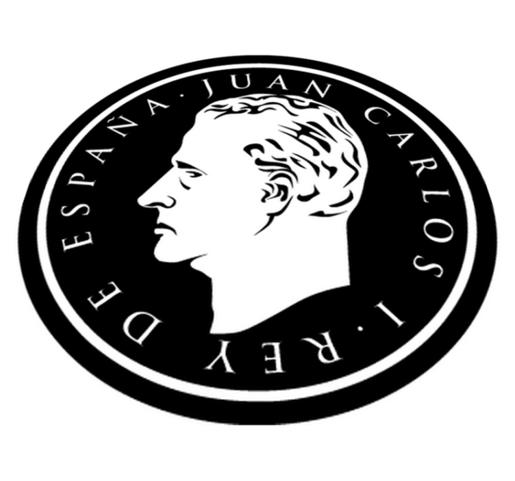 Tapete vinílico quarto adesivo efígie rei da espanha - TenStickers