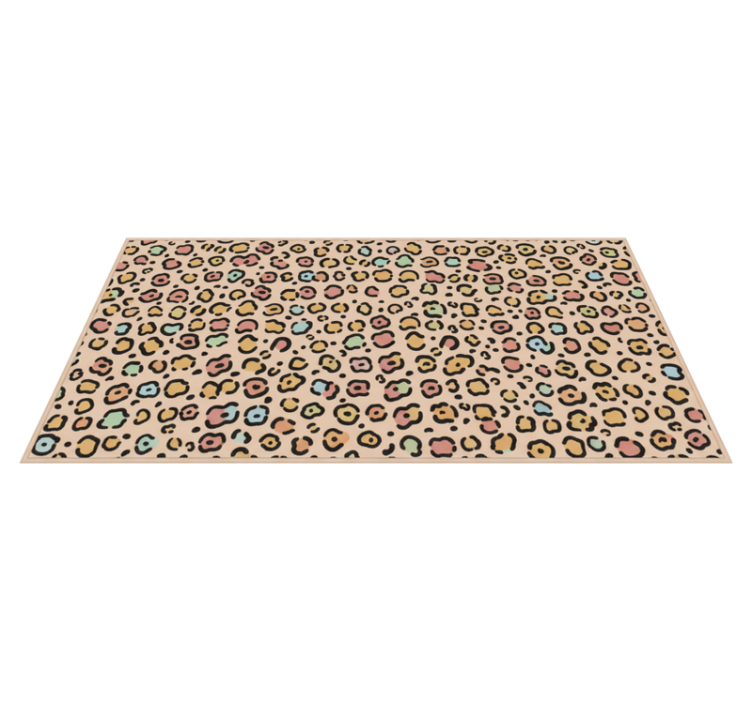 Tapete vinílico quarto estampa leopardo pastel - TenStickers