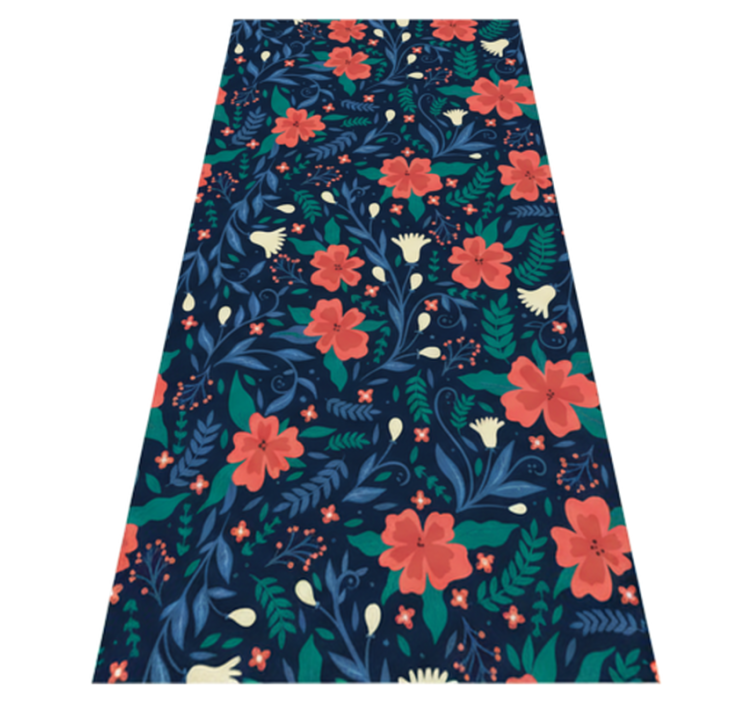 Tapete vinílico quarto flores artísticas nórdicas - TenStickers