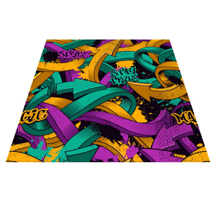 Tapete vinílico quarto parede de grafite realista - TenStickers