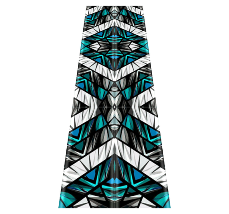 Tapete vinílico quarto grafite legal em preto, azul e branco - TenStickers