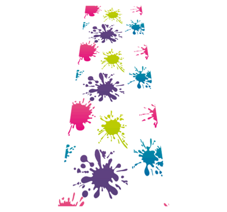 Tapete vinílico quarto em explosão de cores - TenStickers