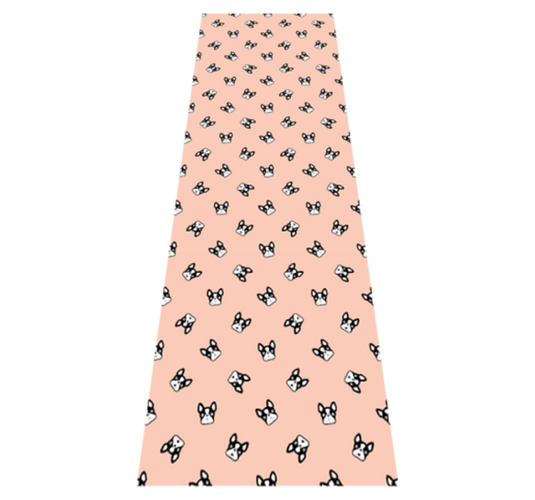 Tapete vinílico quarto com padrão de bulldogs franceses - TenStickers