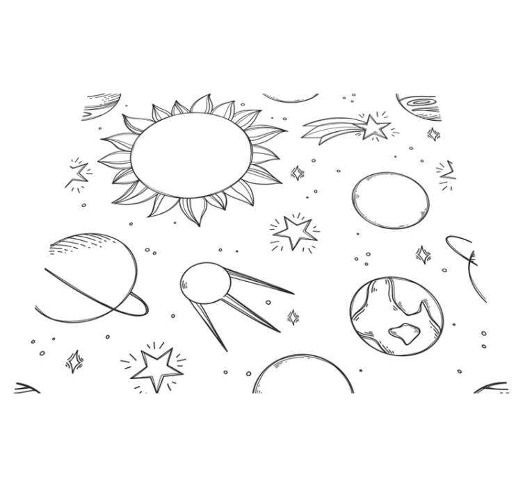 Tapete vinílico quarto espaço infantil - TenStickers