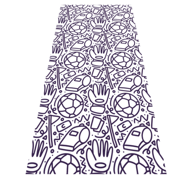 Tapete vinílico quarto com design de doodle esportivo - TenStickers