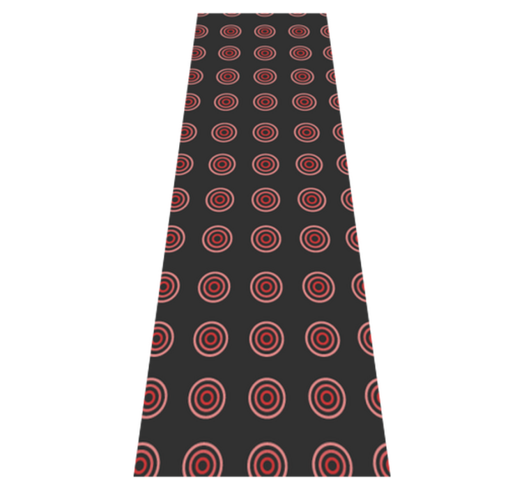 Tapete vinílico quarto padrão geométrico redondo vermelho - TenStickers