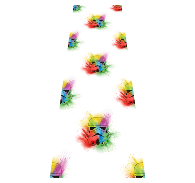 Tapete vinílico quarto padrão cabeças de soldado branco - TenStickers