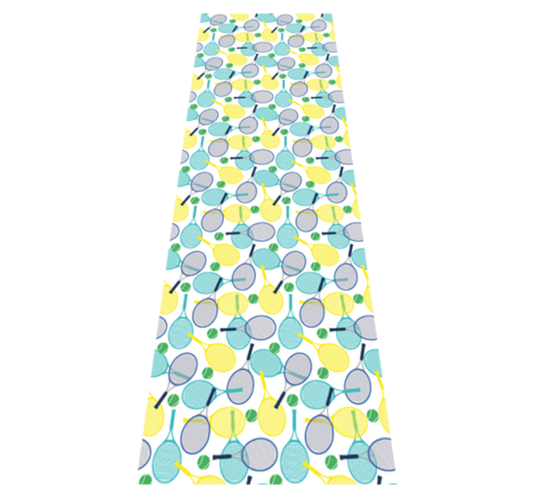 Tapete vinílico quarto com padrões de raquetes coloridas - TenStickers