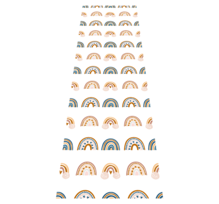 Tapete vinílico quarto padrão de arco-íris outonal - TenStickers