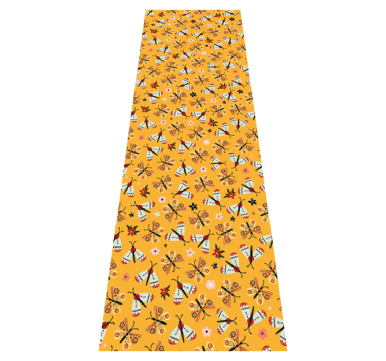 Tapete vinílico quarto com borboletas desenhadas à mão - TenStickers