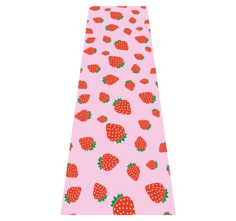 Tapete vinílico quarto com estampa de morangos rosa - TenStickers