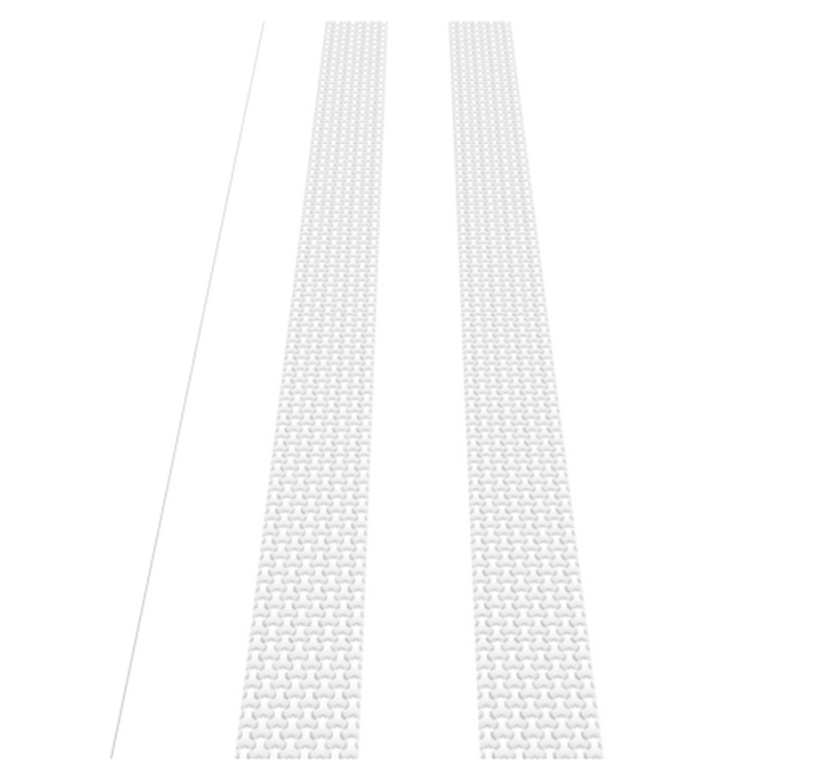 Tapete vinílico quarto listras verticais brancas 3d - TenStickers