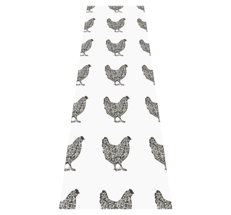 Tapete vinílico quarto padrão galinha preta - TenStickers