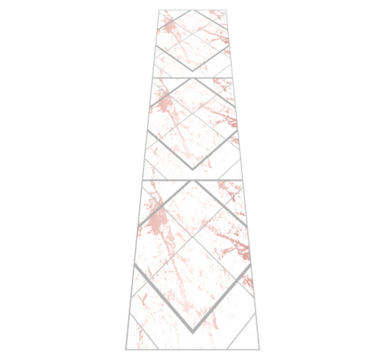 Tapete vinílico quarto contorno mármore rosa e cinza - TenStickers