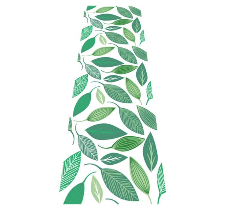 Tapete vinílico quarto padrão folhas verdes - TenStickers