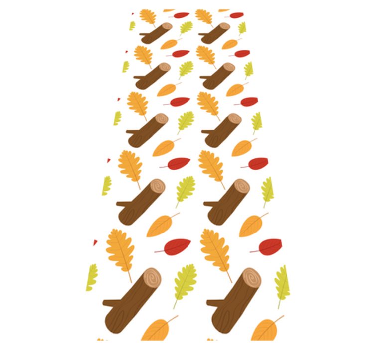 Tapete vinílico quarto árvores diferentes multicoloridas - TenStickers