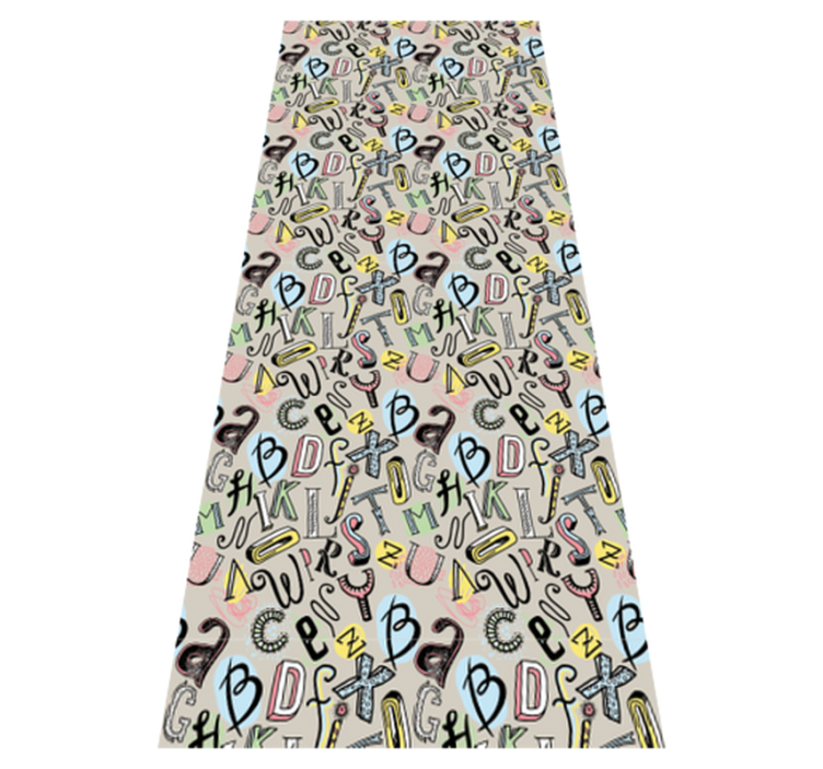 Tapete vinílico quarto alfabeto nórdico - TenStickers