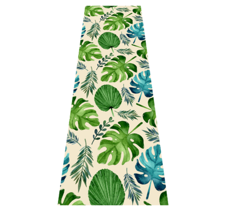 Tapete vinílico quarto com padrão de folhas verdes tropicais - TenStickers