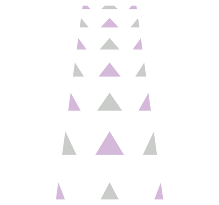 Tapete vinílico quarto triângulos cinza e roxo - TenStickers