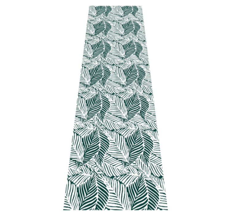 Tapete vinílico quarto folhas verdes e brancas - TenStickers