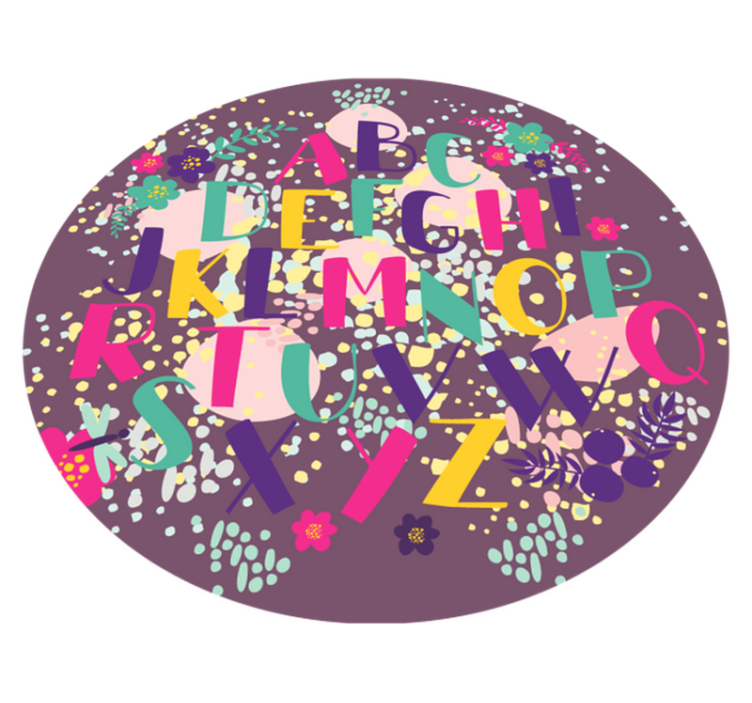 Tapete de vinil do alfabeto abstrato - TenStickers