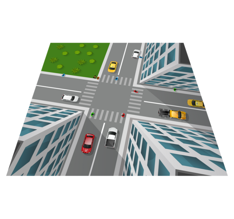 Impressionante tapete de vinil de encruzilhada 3d - TenStickers