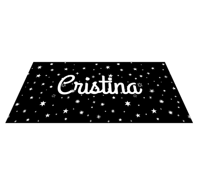 Tapete do vinil personalizável noite estrelada com nome - TenStickers